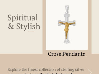 Womens Silver Cross Pendant