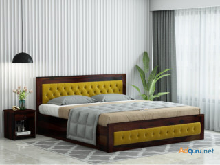 Stylish Double Bed with Hydraulic Storage