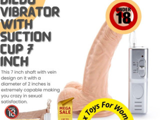 Realistic Dildo Vibrator with Suction Cup 7 Inch | Call 8697743555