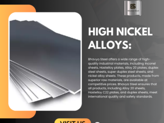 High Nickel Alloy Sheets Plates & Coils Bhavya Steel