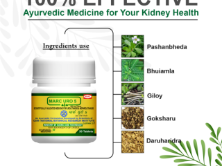 Mark Uro-5 is an effective ayurvedic medicine for kidney stones. It provides natural relief instantly.