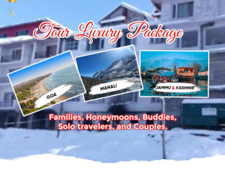 Get the best trip with the Goa, Manali, and Kashmir Tour Luxury Package