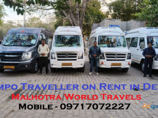 Maharaja Seater Tempo Traveller on Rent in Delhi by Malhotra World Travels