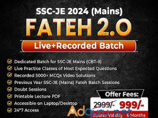 Which Coaching Provide Best SSC JE Mains 2024 Online course ?