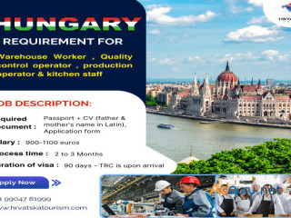 Job Opportunities in Hungary: Warehouse, Production, and Kitchen Staff