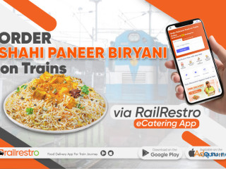 Order Shahi Paneer Biryani on Trains Via RailRestro eCatering App