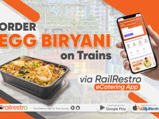 Order Egg Biryani on Trains Via RailRestro eCatering App