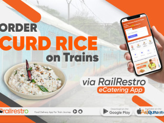 Order Curd Rice on Trains Via RailRestro eCatering App