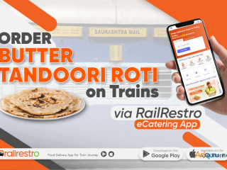 Order Butter Tandoori Roti on Trains Via RailRestro eCatering App