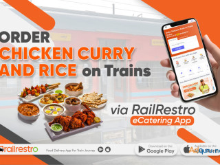 Order Chicken Curry And Rice on Trains Via RailRestro eCatering App