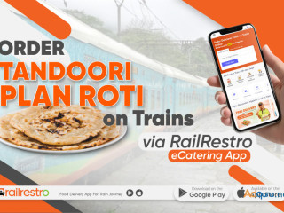 Order Tandoori Plain Roti on Trains Via RailRestro eCatering App