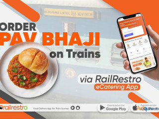 Order Pav bhaji on trains Via RailRestro eCatering App