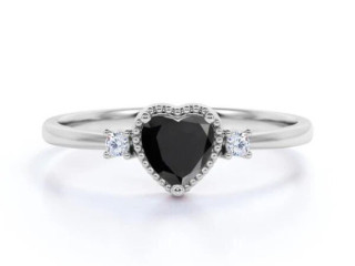 Browse Three Stone Black Diamond Engagement Rings