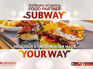 Order Delicious & Fresh Burger through RailRestro Ecatering App