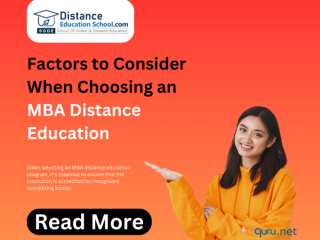 MBA From Distance Education