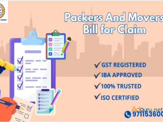 Packers and Movers Bill For Claim, Original GST Bill