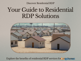 Introduction to Residential RDP: A Beginner’s Guide