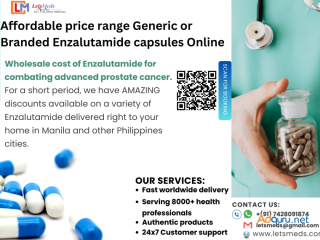 Wholesale price range Generic or Branded Enzalutamide capsules Online – Order from LetsMeds