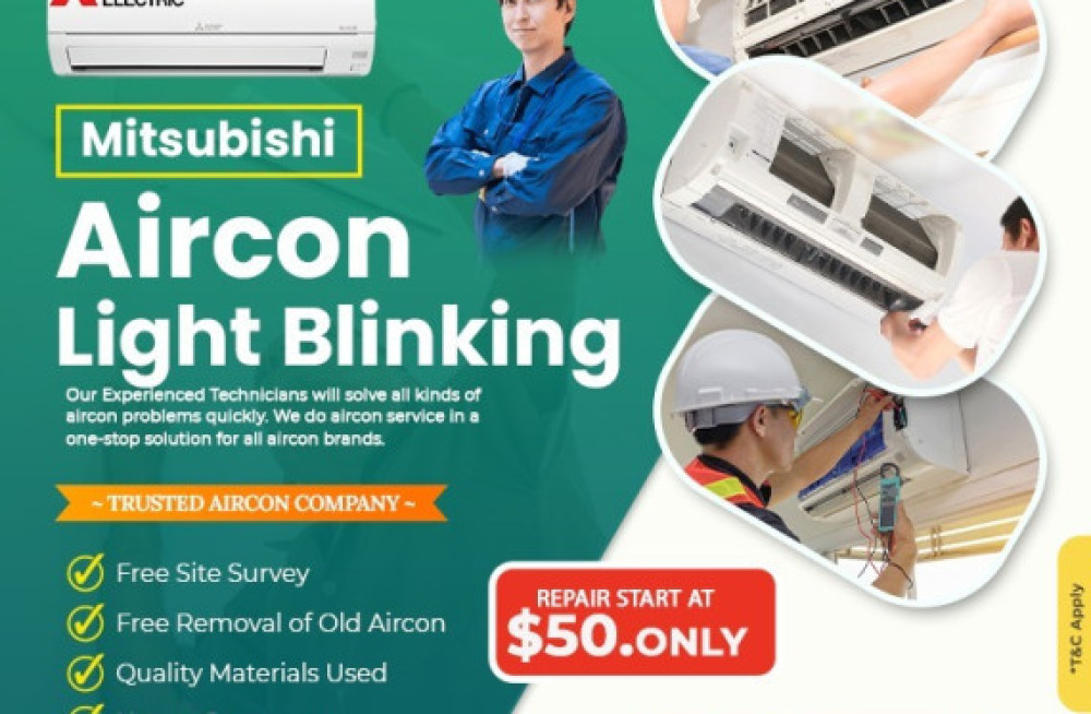 best-mitsubishi-aircon-light-blinking-singapore-big-0