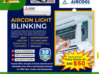 Mitsubishi Aircon Light Blinking in Singapore