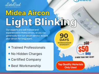 Midea aircon light blinking servicing