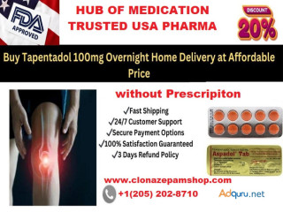 Buy Tapentadol 100mg Online Truly Overnight Delivery US To US Buy Aspadol Online Free Shipping