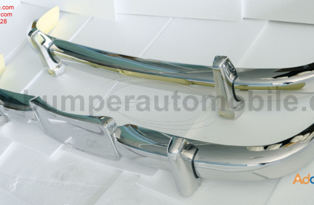 mercedes-ponton-w180-w128-1954-1957-bumpers-220a-220s-stainless-steel-polished-new-big-2