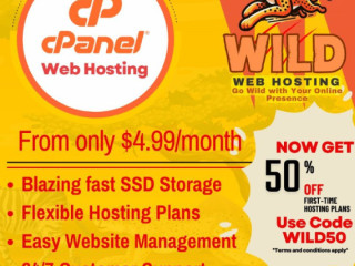 Grab 50% Off Your First cPanel Hosting Purchase - WILD WEB HOSTI