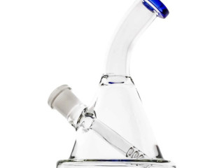 Bent Stem Mini Water Pipe with Perc - 5.5 Inch