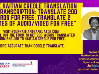 Free Haitian Creole Translation and Transcription,