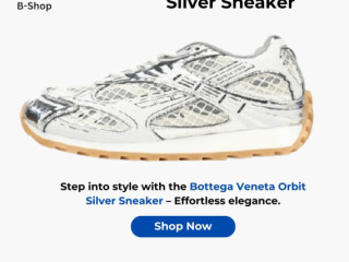 Order Online Bottega Silver Sneakers