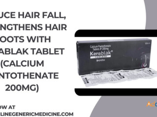 Cure hairfall and get stronger hair with Kerablak | order now at onlinegenericmedicine