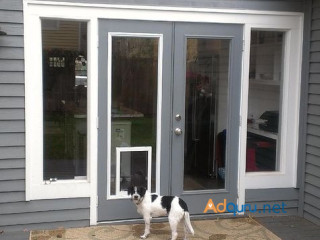 Stylish French Doors with Pet Door in Lewisville, TX