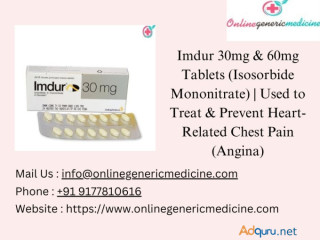 Effective Relief for Angina and Chest Pain | Buy Imdur 30mg and 60mg Tablet only at Online Generic Medicine