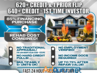 620+ CREDIT - INVESTOR FIX & FLIP FUNDING - To $2,000,000.00 – No Hard Credit Report Pull!!!!!!!!!